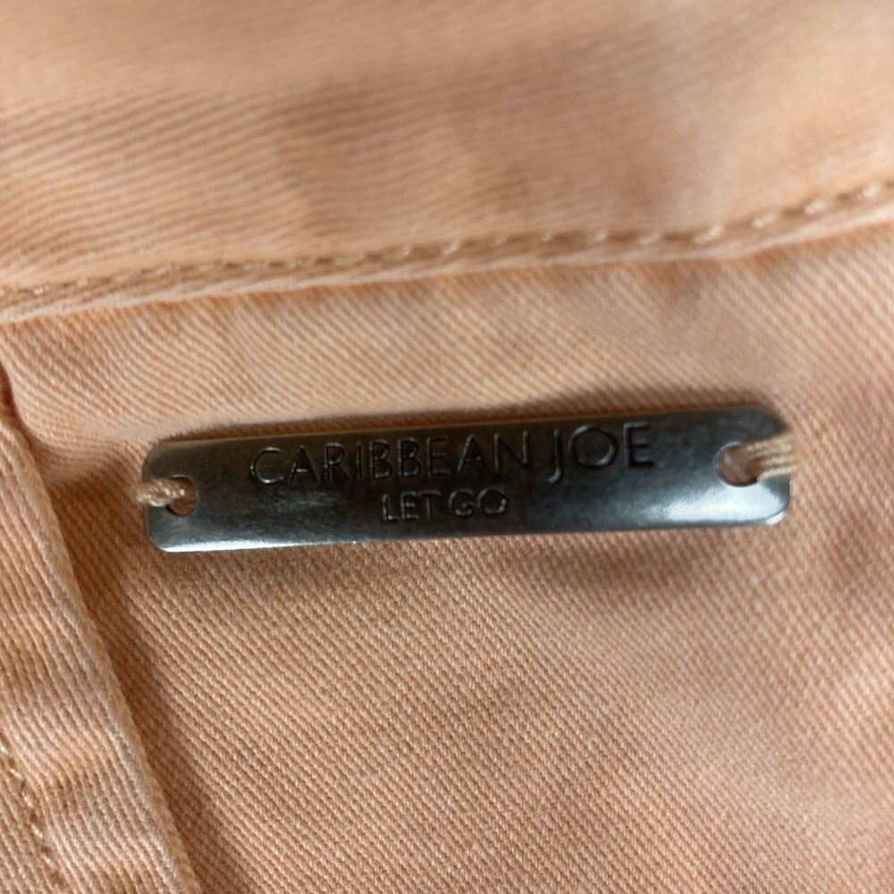 Caribbean Joe Capri Pants‎ Size 8 Coral Sands 100% Cotton Flap Pockets - Picture 9 of 16